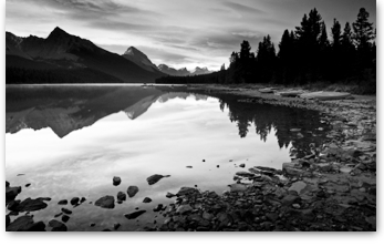 Maverick Law B&W scenic lake