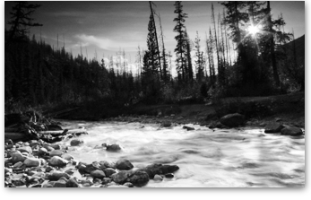 Alberta river at sunset